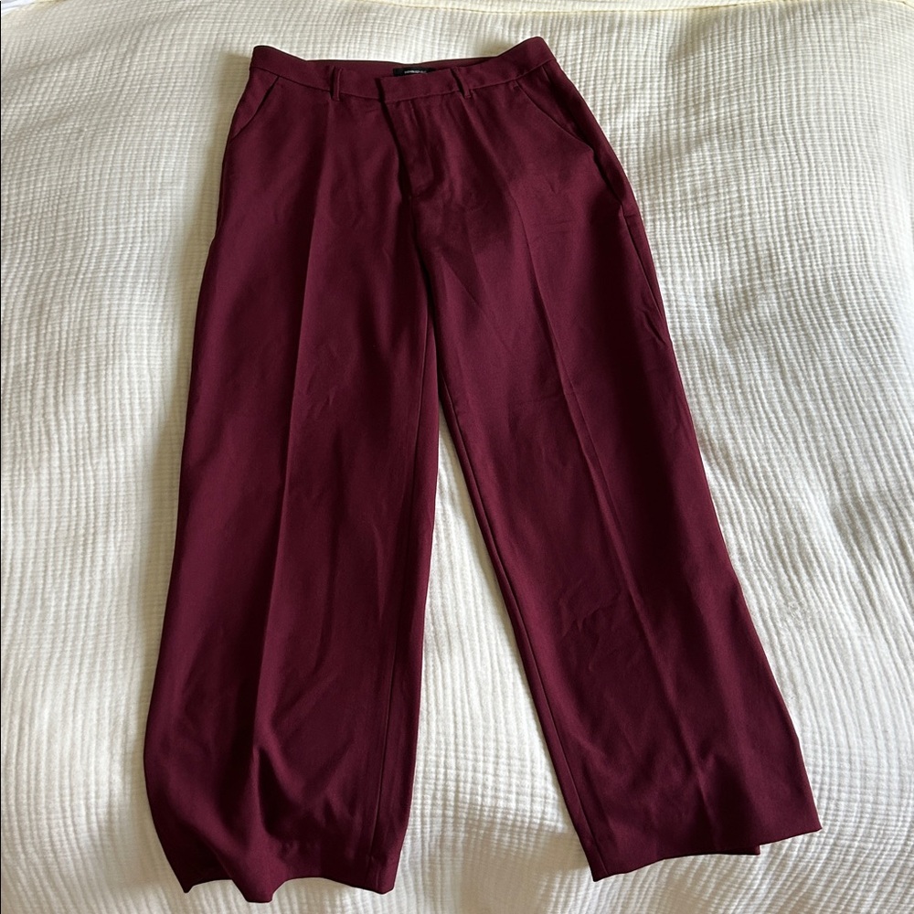 Banana Republic Sculpted Stretch Trousers - Deep Red